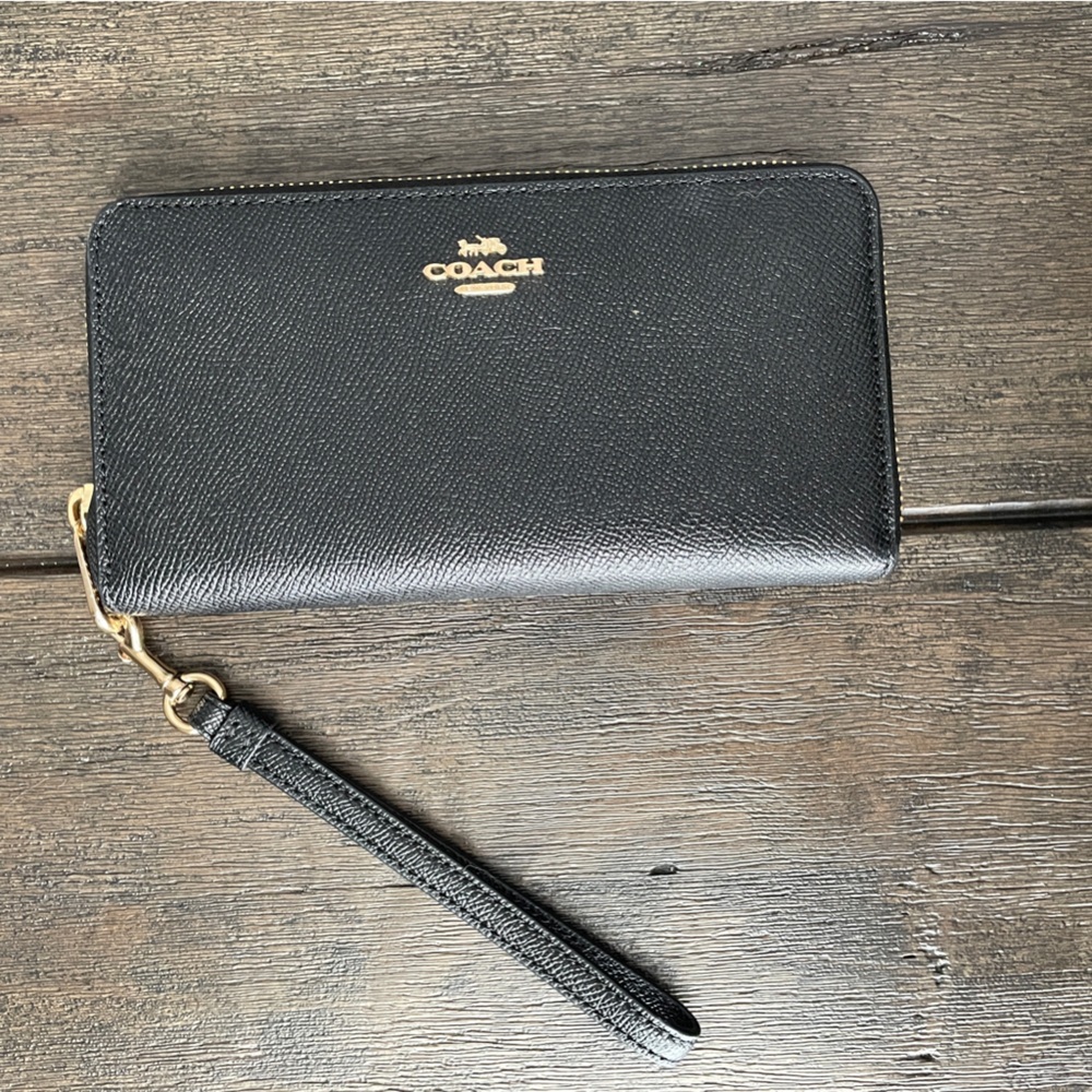 Coach Black Wristlet Wallet